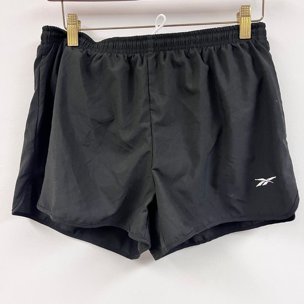 Men's vintage Reebok running shorts built in liner black  Medium  made in USA